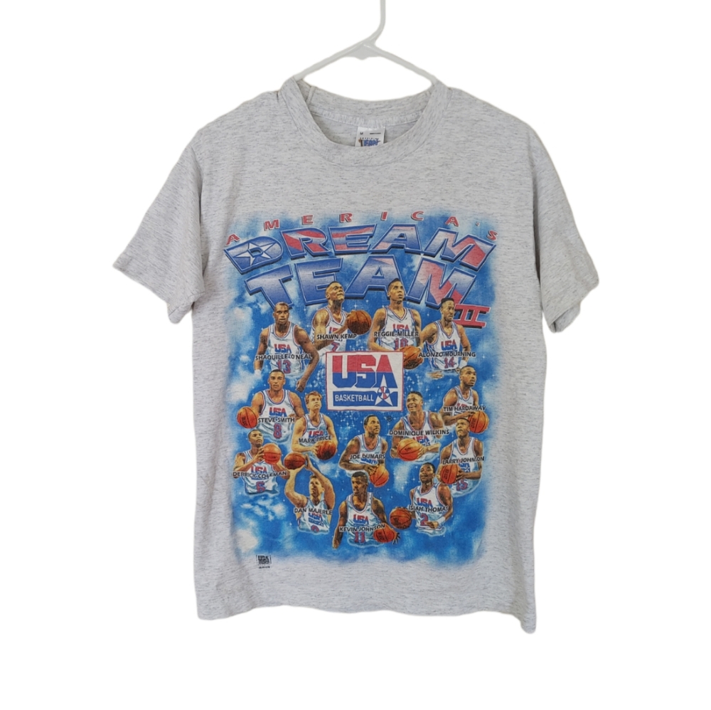 Vintage 1996 Olympics USA Dream Team 2 Single Stitch Shirt Official Fan Rap Tee